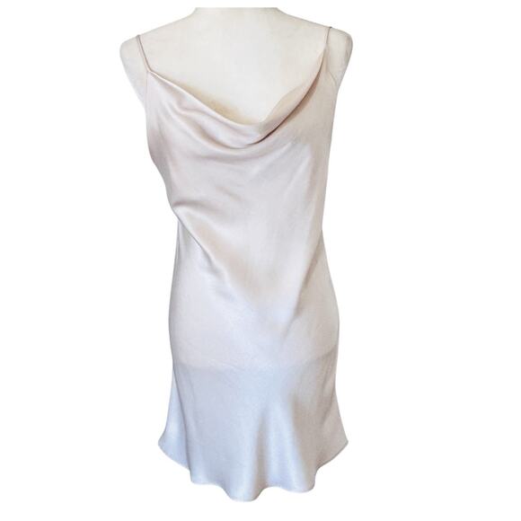 Tru Blu Dresses & Skirts - Tru Blue Cowl Neck Mini Slip Dress Women Small Cream Y2k Fairy Coquette Romantic